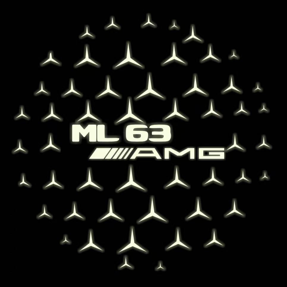 MERCEDES BENZ ML63 AMG LOGO PROJECTOT LIGHTS  (quantity 1 = 1 set /2 door lights with 2 logo films)Nr.02M391