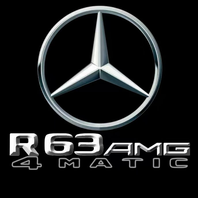 MERCEDES BENZ R63 AMG LOGO PROJECTOT LIGHTS  (quantity 1 = 1 set /2 door lights with 2 logo films)Nr.02M397