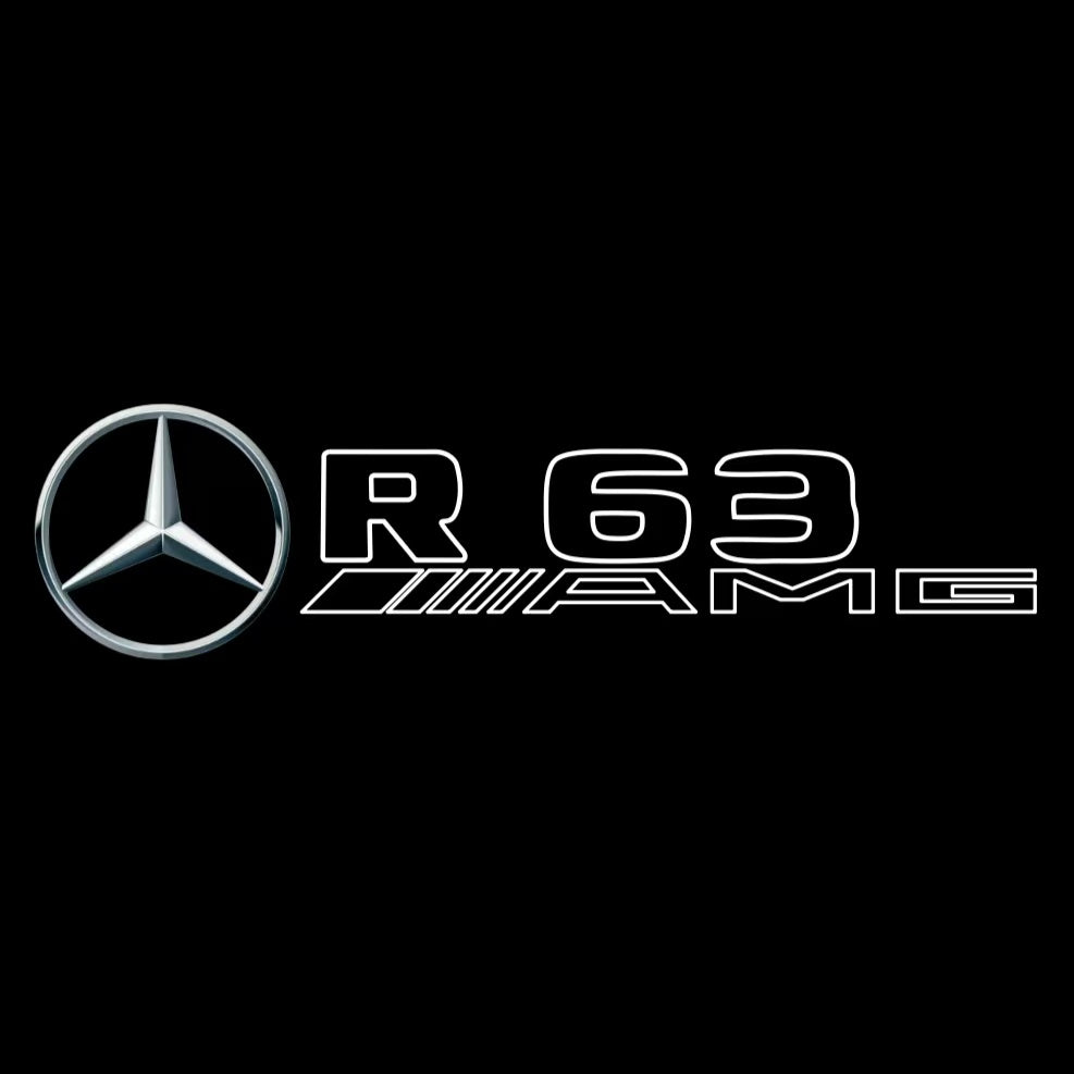 MERCEDES BENZ R63 AMG LOGO PROJECTOT LIGHTS  (quantity 1 = 1 set /2 door lights with 2 logo films)Nr.02M394