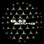 MERCEDES BENZ GL63 AMG LOGO PROJECTOT LIGHTS  (quantity 1 = 1 set /2 door lights with 2 logo films)Nr.02M398
