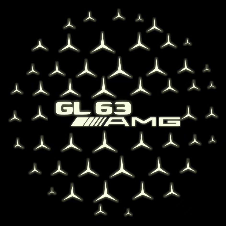 MERCEDES BENZ GL63 AMG LOGO PROJECTOT LIGHTS  (quantity 1 = 1 set /2 door lights with 2 logo films)Nr.02M398