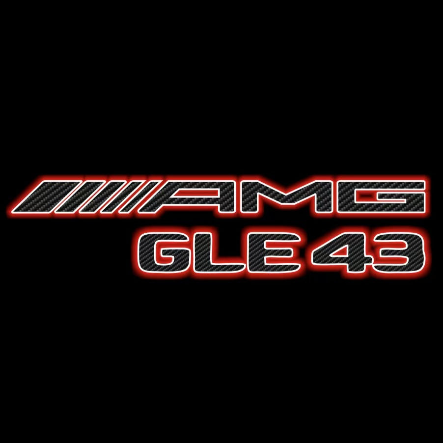 MERCEDES BENZ GLE43 AMG LOGO PROJECTOT LIGHTS  (quantity 1 = 1 set /2 door lights with 2 logo films)Nr.02M366