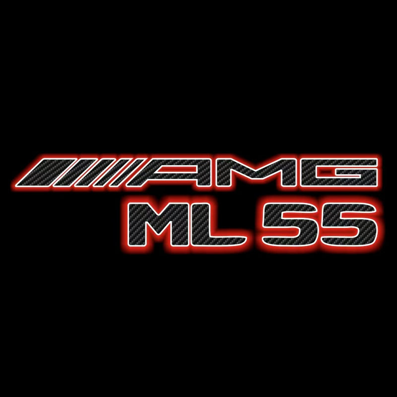 MERCEDES BENZ ML55 AMG LOGO PROJECTOT LIGHTS  (quantity 1 = 1 set /2 door lights with 2 logo films)Nr.02M383