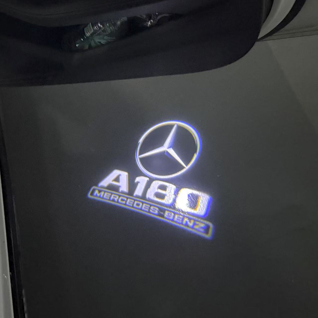 MERCEDES BENZ A180 LOGO PROJECTOT LIGHTS  (quantity 1 = 1 set /2 door lights with 2 logo films)Nr.02M033