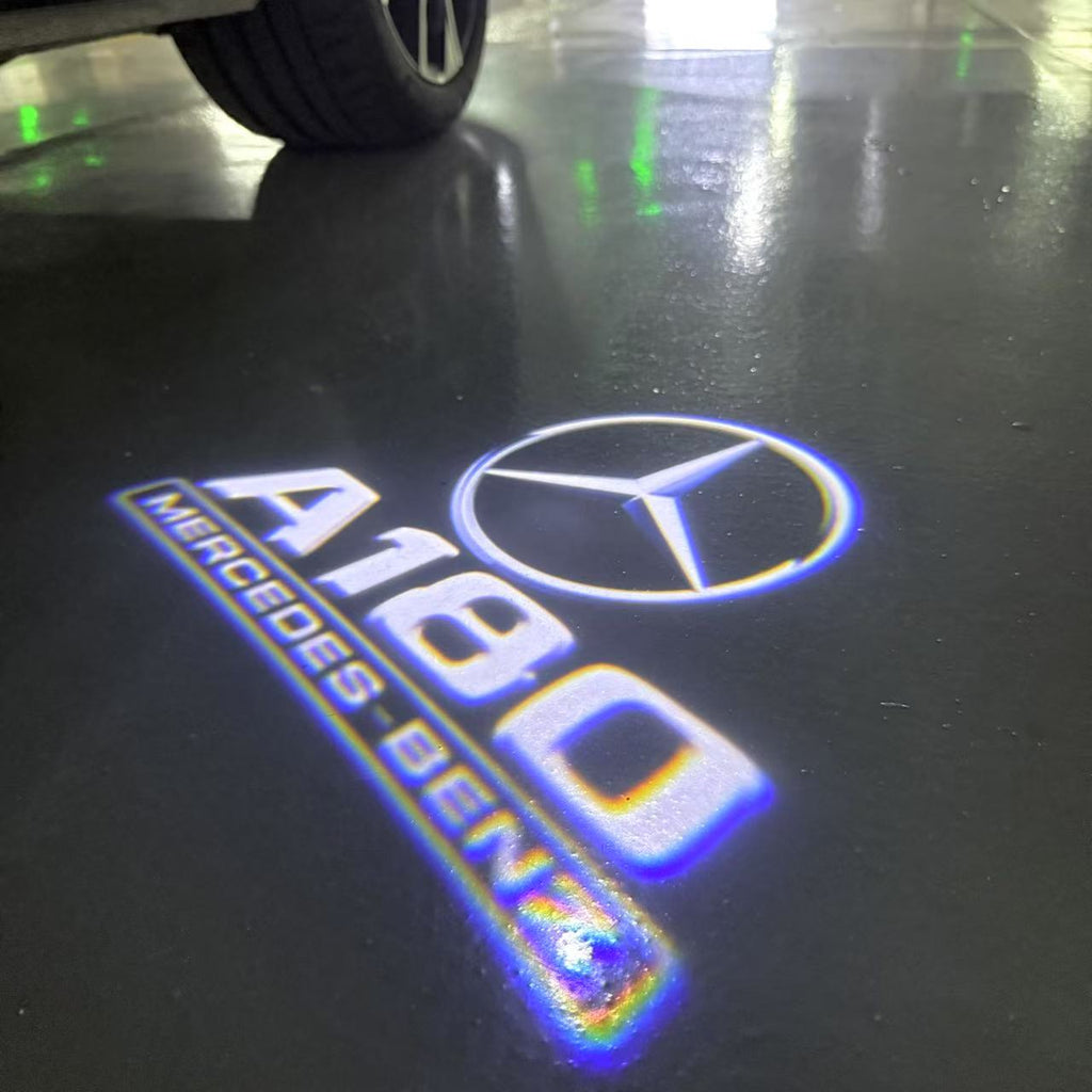 MERCEDES BENZ A180 LOGO PROJECTOT LIGHTS  (quantity 1 = 1 set /2 door lights with 2 logo films)Nr.02M033