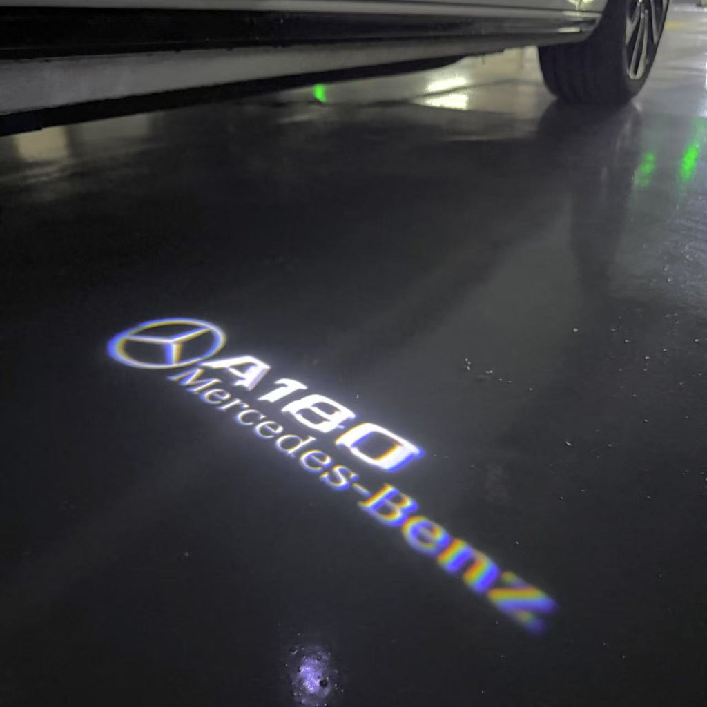 MERCEDES BENZ A180 LOGO PROJECTOT LIGHTS  (quantity 1 = 1 set /2 door lights with 2 logo films)Nr.02M030