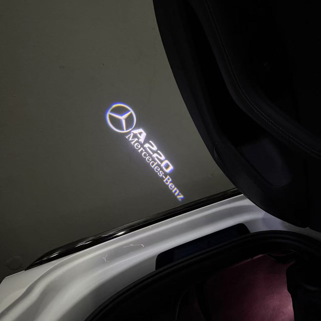 MERCEDES BENZ A220 LOGO PROJECTOT LIGHTS  (quantity 1 = 1 set /2 door lights with 2 logo films)Nr.02M026