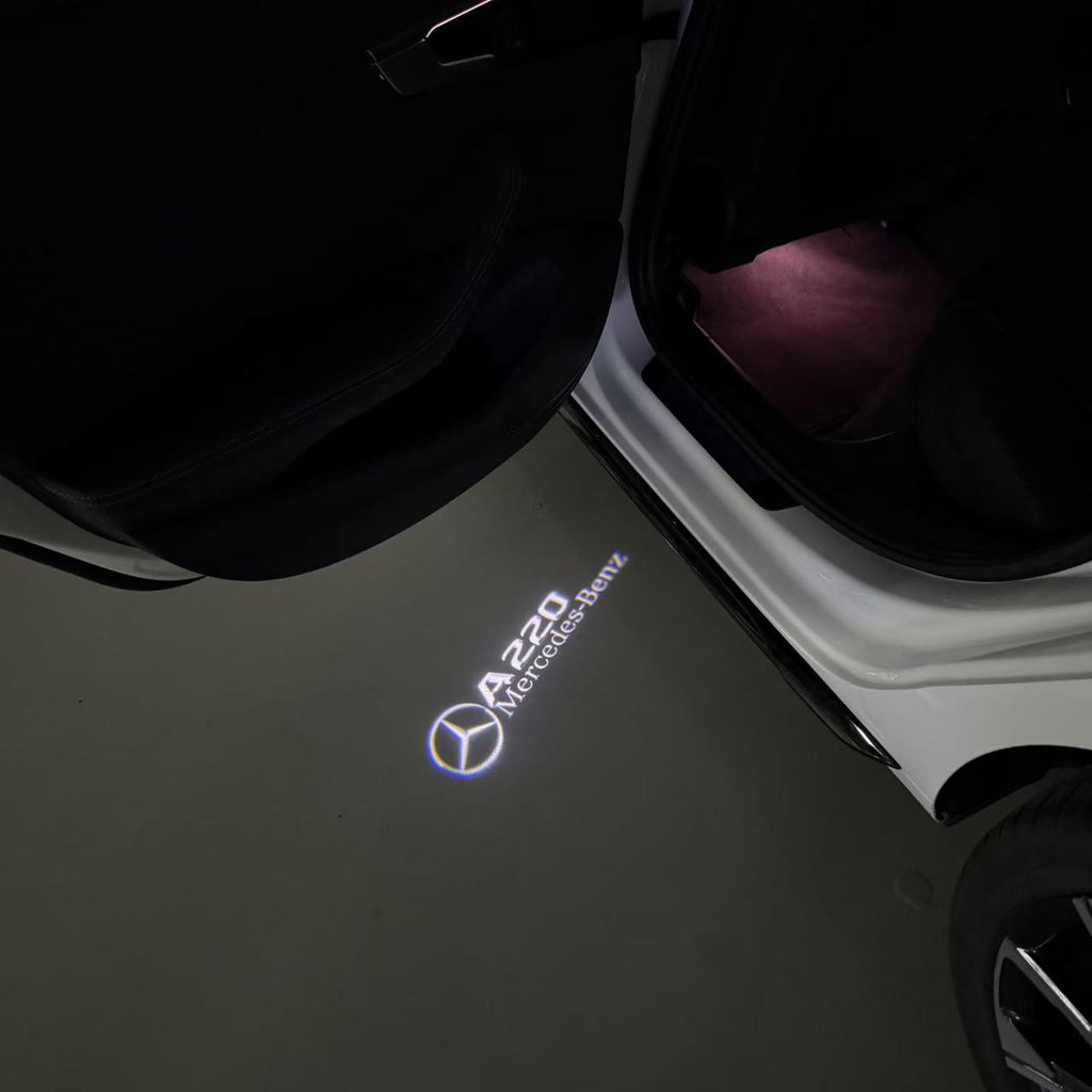 MERCEDES BENZ A220 LOGO PROJECTOT LIGHTS  (quantity 1 = 1 set /2 door lights with 2 logo films)Nr.02M026