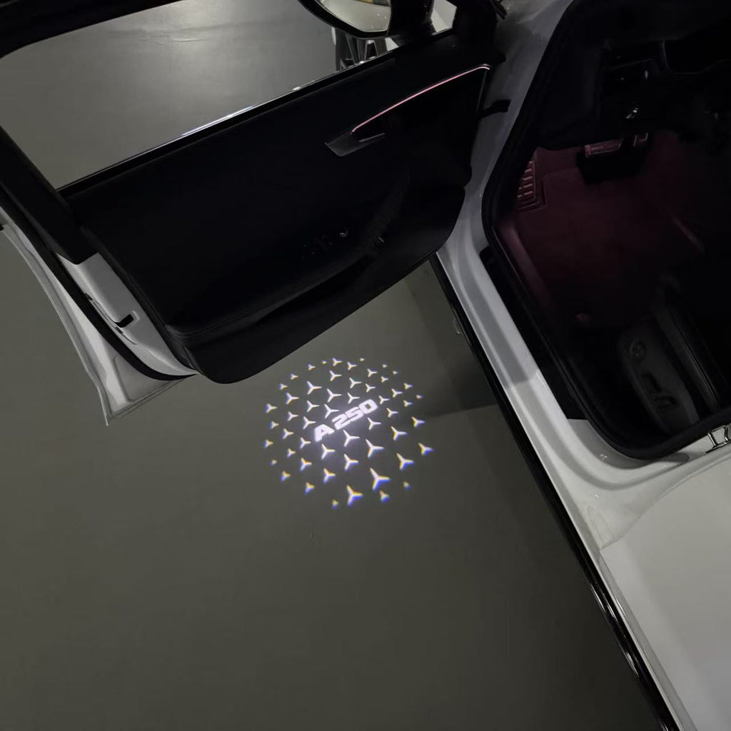 MERCEDES BENZ A250 LOGO PROJECTOT LIGHTS  (quantity 1 = 1 set /2 door lights with 2 logo films)Nr.02M029