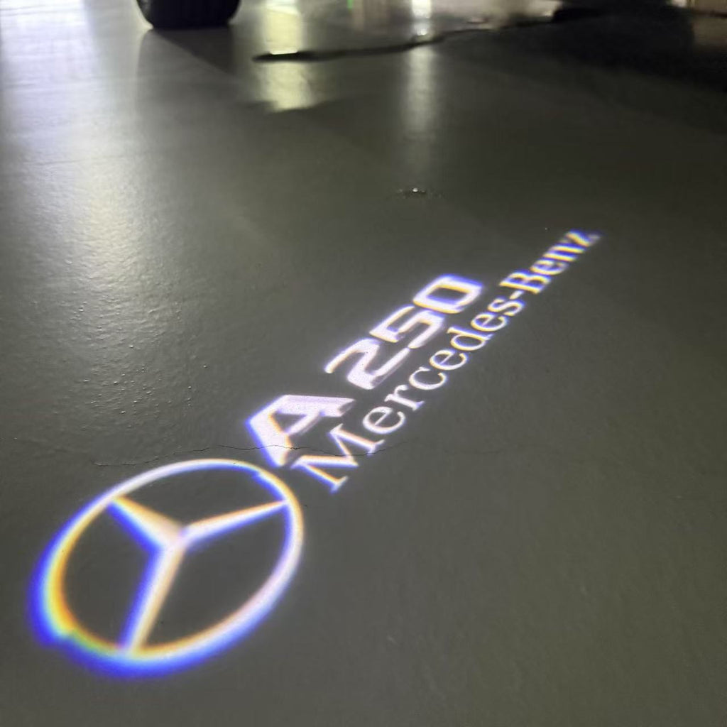 MERCEDES BENZ A250 LOGO PROJECTOT LIGHTS  (quantity 1 = 1 set /2 door lights with 2 logo films)Nr.02M034