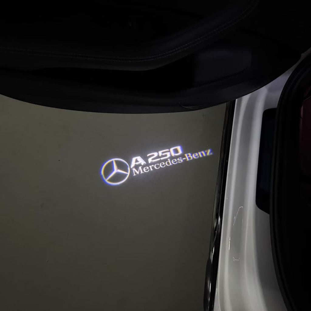 MERCEDES BENZ A250 LOGO PROJECTOT LIGHTS  (quantity 1 = 1 set /2 door lights with 2 logo films)Nr.02M034