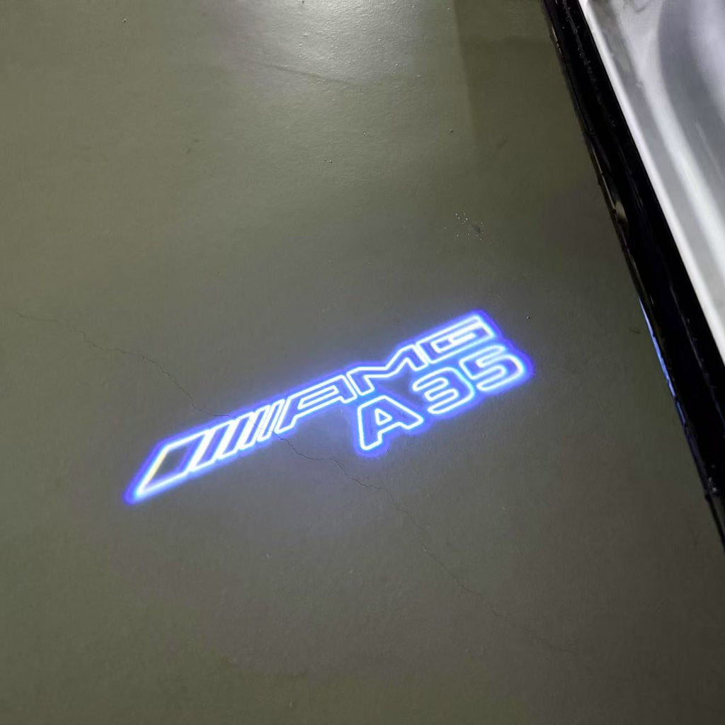 MERCEDES BENZ A35 AMG LOGO PROJECTOT LIGHTS  (quantity 1 = 1 set /2 door lights with 2 logo films)Nr.02M253