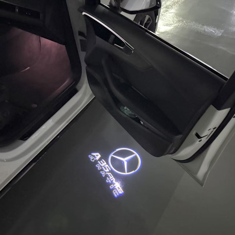 MERCEDES BENZ A35 AMG LOGO PROJECTOT LIGHTS  (quantity 1 = 1 set /2 door lights with 2 logo films)Nr.02M256