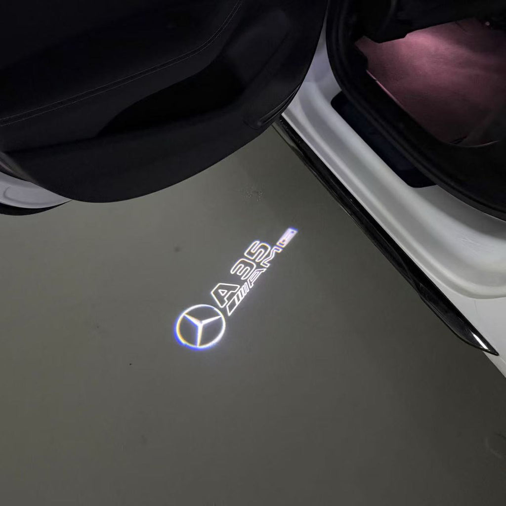 MERCEDES BENZ A35 AMG LOGO PROJECTOT LIGHTS  (quantity 1 = 1 set /2 door lights with 2 logo films)Nr.02M254
