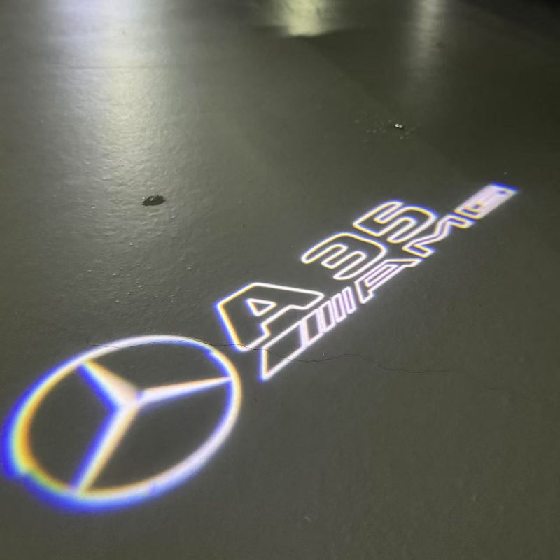 MERCEDES BENZ A35 AMG LOGO PROJECTOT LIGHTS  (quantity 1 = 1 set /2 door lights with 2 logo films)Nr.02M254