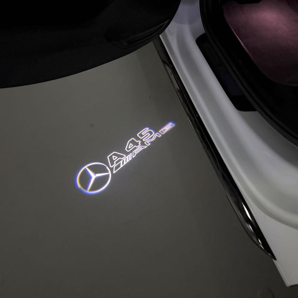 MERCEDES BENZ A45 AMG LOGO PROJECTOT LIGHTS  (quantity 1 = 1 set /2 door lights with 2 logo films)Nr.02M260