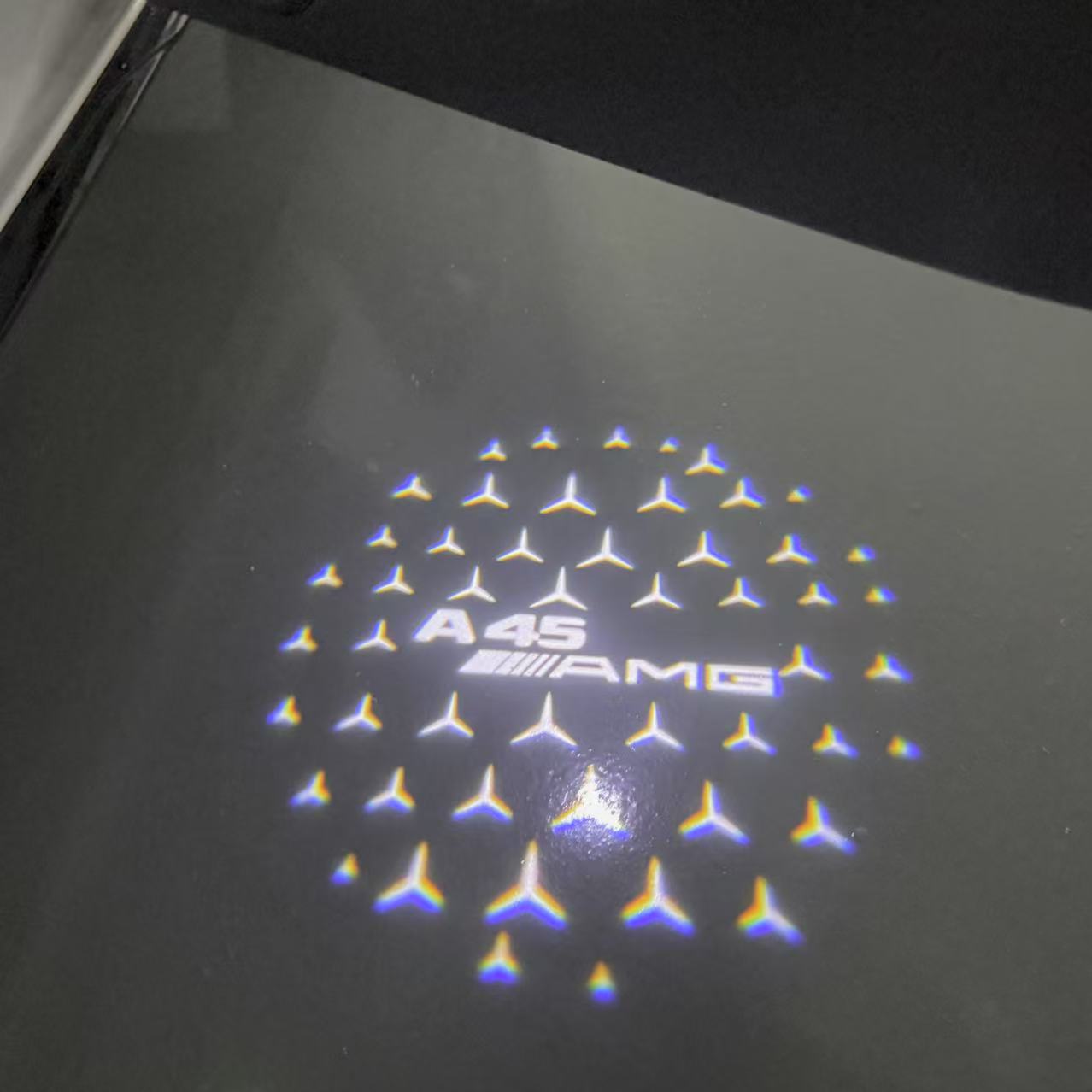 MERCEDES BENZ A45 AMG LOGO PROJECTOT LIGHTS  (quantity 1 = 1 set /2 door lights with 2 logo films)Nr.02M261