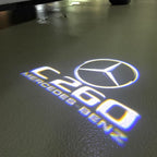 MERCEDES BENZ C260 LOGO PROJECTOT LIGHTS  (quantity 1 = 1 set /2 door lights with 2 logo films)Nr.02M45