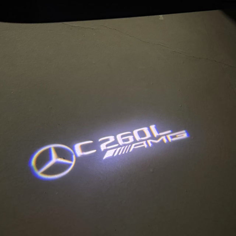 MERCEDES BENZ C260L LOGO PROJECTOT LIGHTS  (quantity 1 = 1 set /2 door lights with 2 logo films)Nr.02M63