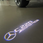 MERCEDES BENZ C220 LOGO PROJECTOT LIGHTS  (quantity 1 = 1 set /2 door lights with 2 logo films)Nr.02M44