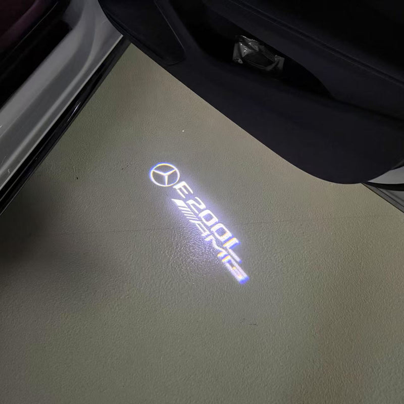 MERCEDES BENZ E200L LOGO PROJECTOT LIGHTS  (quantity 1 = 1 set /2 door lights with 2 logo films)Nr.02M99