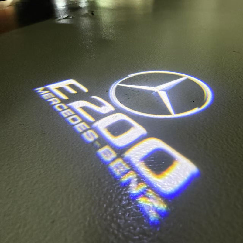 MERCEDES BENZ E200 LOGO PROJECTOT LIGHTS  (quantity 1 = 1 set /2 door lights with 2 logo films)Nr.02M67