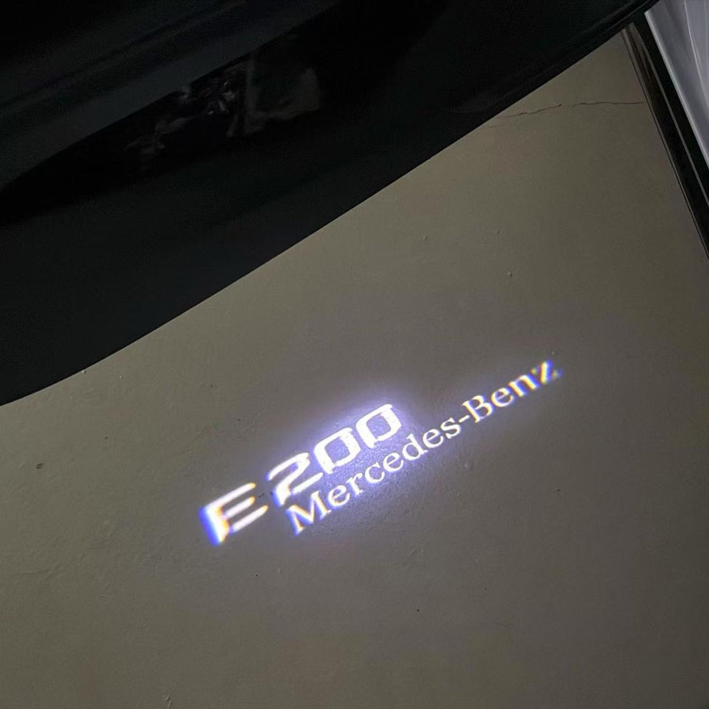 MERCEDES BENZ E200 LOGO PROJECTOT LIGHTS  (quantity 1 = 1 set /2 door lights with 2 logo films)Nr.02M83