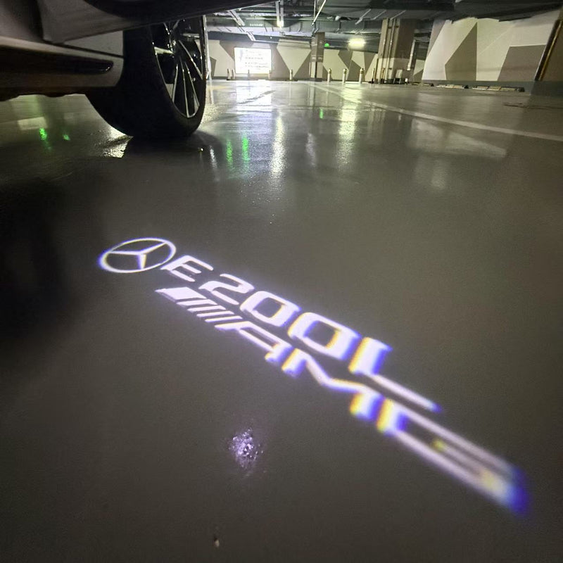 MERCEDES BENZ E200L LOGO PROJECTOT LIGHTS  (quantity 1 = 1 set /2 door lights with 2 logo films)Nr.02M99