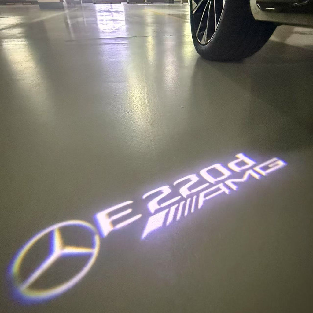 MERCEDES BENZ E220d LOGO PROJECTOT LIGHTS  (quantity 1 = 1 set /2 door lights with 2 logo films)Nr.02M97