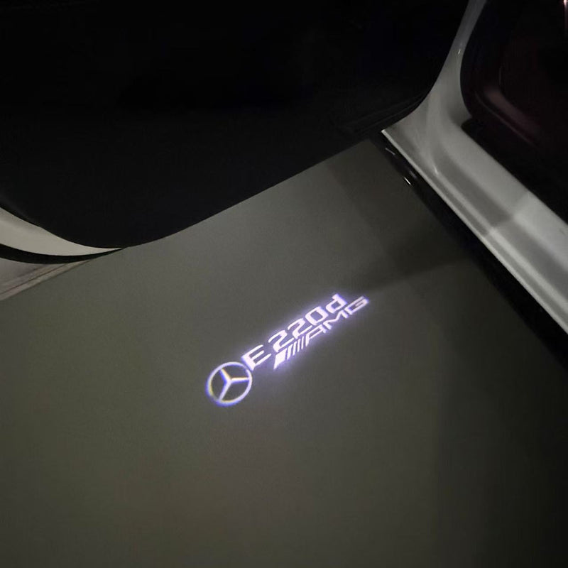 MERCEDES BENZ E220d LOGO PROJECTOT LIGHTS  (quantity 1 = 1 set /2 door lights with 2 logo films)Nr.02M97