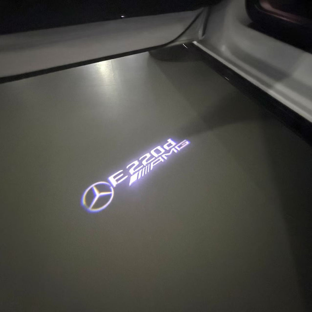 MERCEDES BENZ E220d LOGO PROJECTOT LIGHTS  (quantity 1 = 1 set /2 door lights with 2 logo films)Nr.02M97