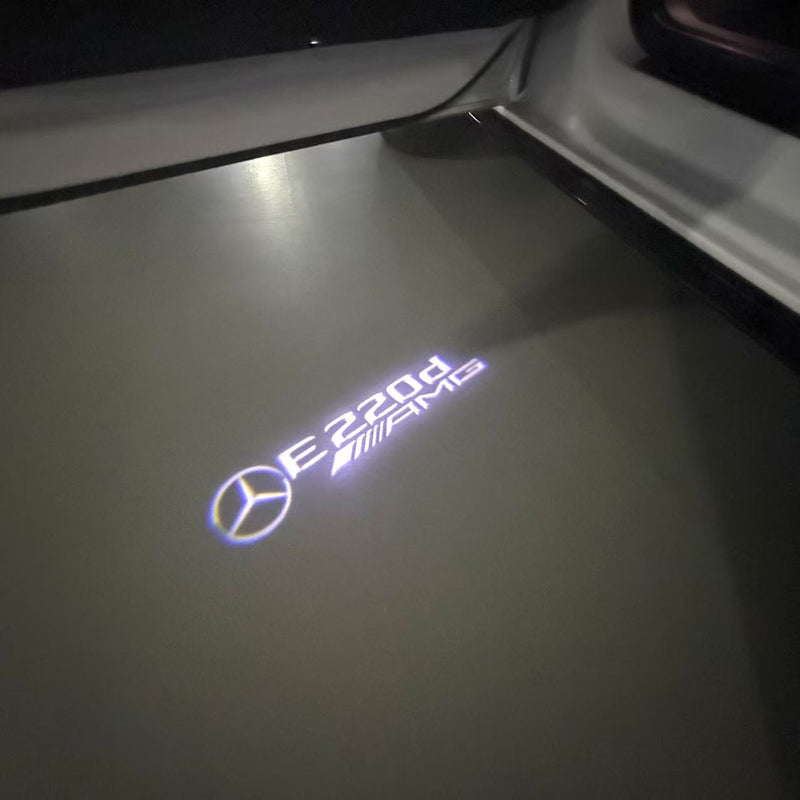 MERCEDES BENZ E220d LOGO PROJECTOT LIGHTS  (quantity 1 = 1 set /2 door lights with 2 logo films)Nr.02M97