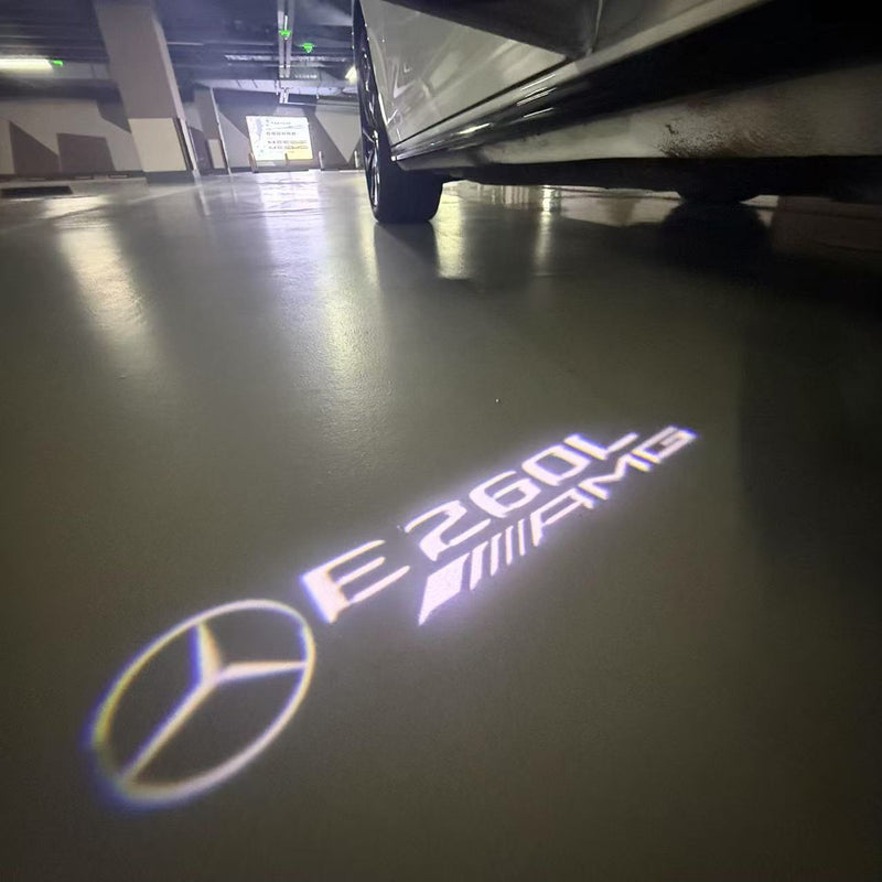 MERCEDES BENZ E260L LOGO PROJECTOT LIGHTS  (quantity 1 = 1 set /2 door lights with 2 logo films)Nr.02M68