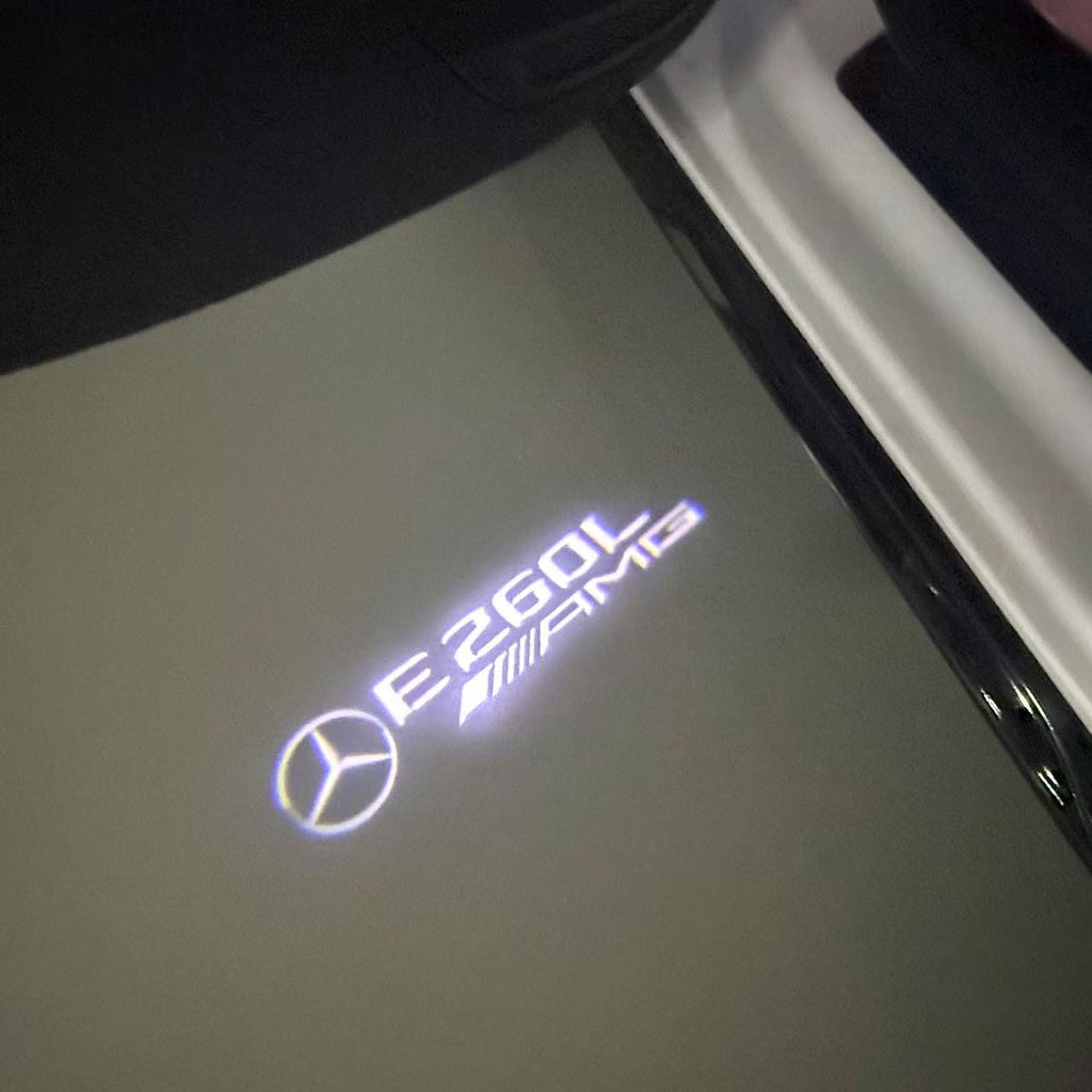 MERCEDES BENZ E260L LOGO PROJECTOT LIGHTS  (quantity 1 = 1 set /2 door lights with 2 logo films)Nr.02M68