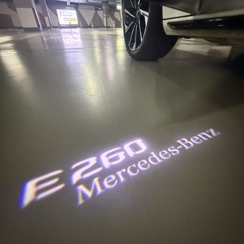 MERCEDES BENZ E260 LOGO PROJECTOT LIGHTS  (quantity 1 = 1 set /2 door lights with 2 logo films)Nr.02M87