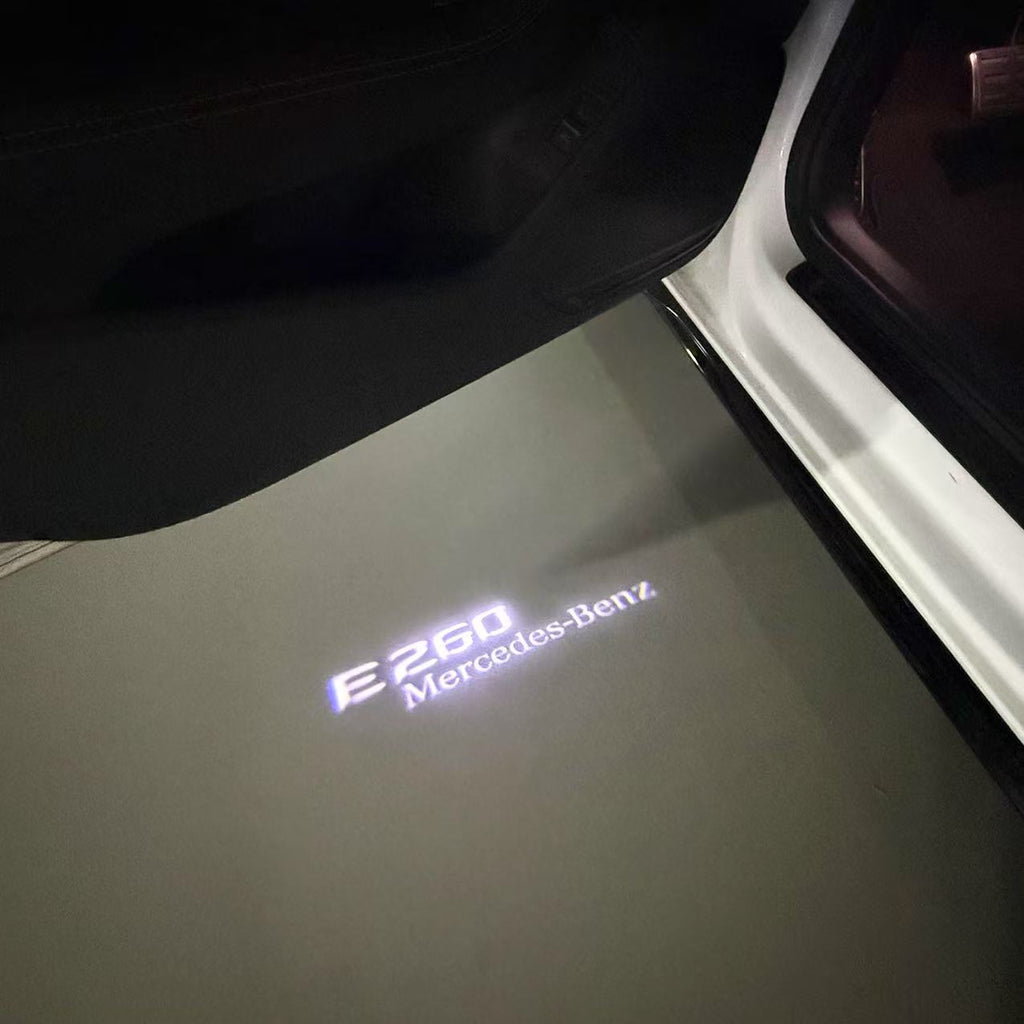 MERCEDES BENZ E260 LOGO PROJECTOT LIGHTS  (quantity 1 = 1 set /2 door lights with 2 logo films)Nr.02M87
