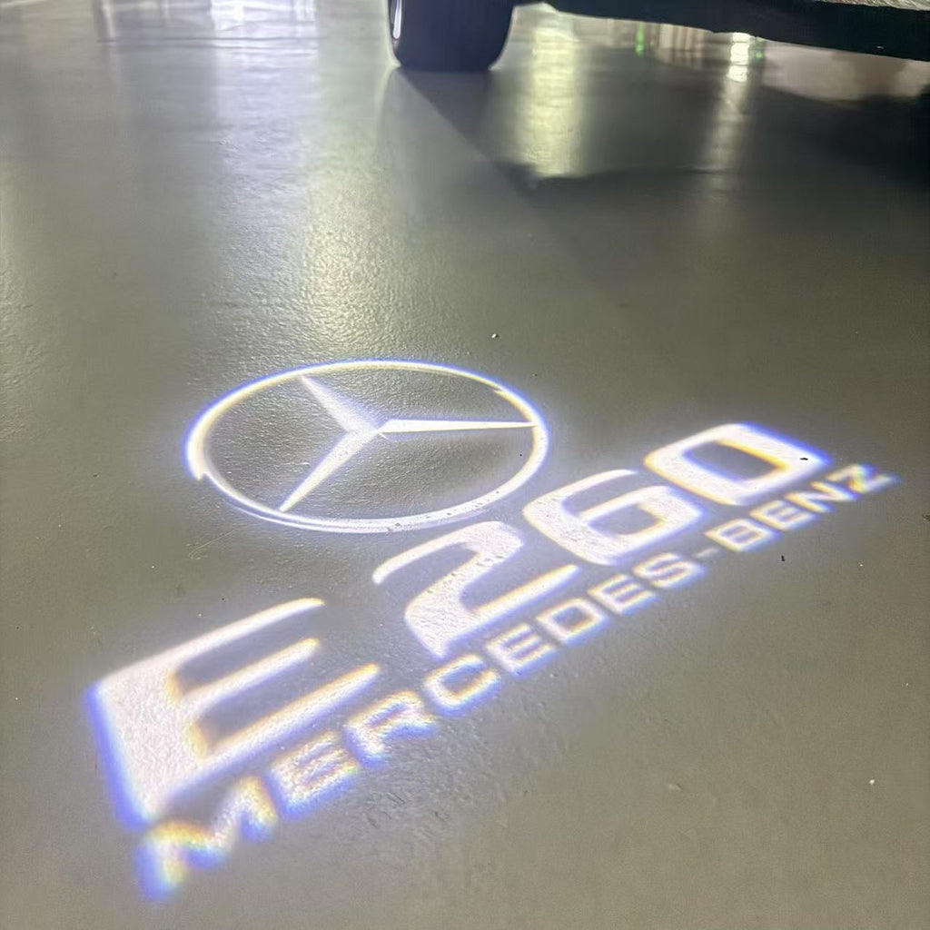 MERCEDES BENZ E260 LOGO PROJECTOT LIGHTS  (quantity 1 = 1 set /2 door lights with 2 logo films)Nr.02M82
