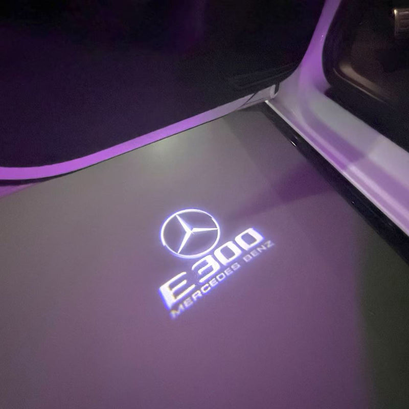 MERCEDES BENZ E300 LOGO PROJECTOT LIGHTS  (quantity 1 = 1 set /2 door lights with 2 logo films)Nr.02M77