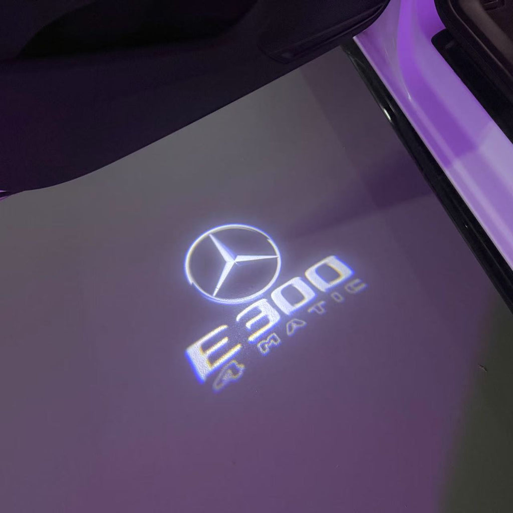 MERCEDES BENZ E300 LOGO PROJECTOT LIGHTS  (quantity 1 = 1 set /2 door lights with 2 logo films)Nr.02M85