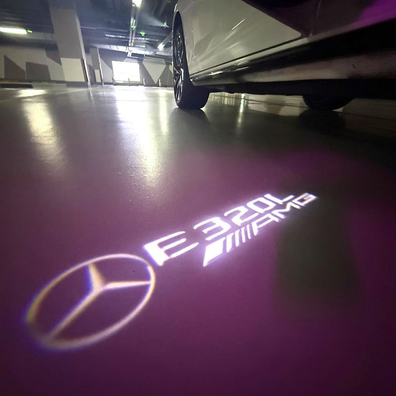 MERCEDES BENZ E320L LOGO PROJECTOT LIGHTS  (quantity 1 = 1 set /2 door lights with 2 logo films)Nr.02M95