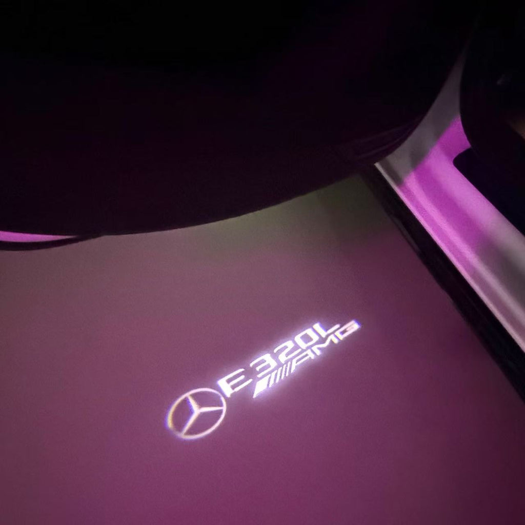 MERCEDES BENZ E320L LOGO PROJECTOT LIGHTS  (quantity 1 = 1 set /2 door lights with 2 logo films)Nr.02M95