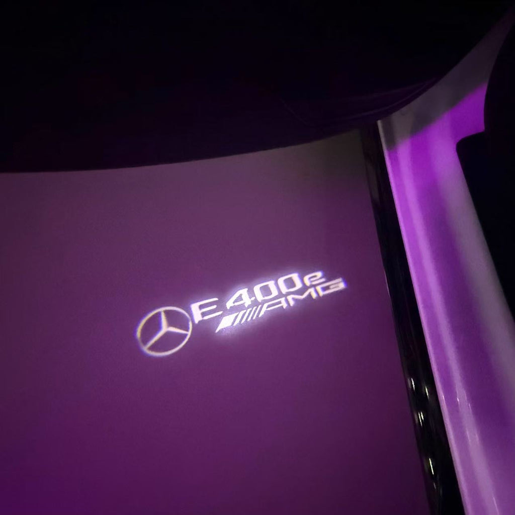 MERCEDES BENZ E400e LOGO PROJECTOT LIGHTS  (quantity 1 = 1 set /2 door lights with 2 logo films)Nr.02M105