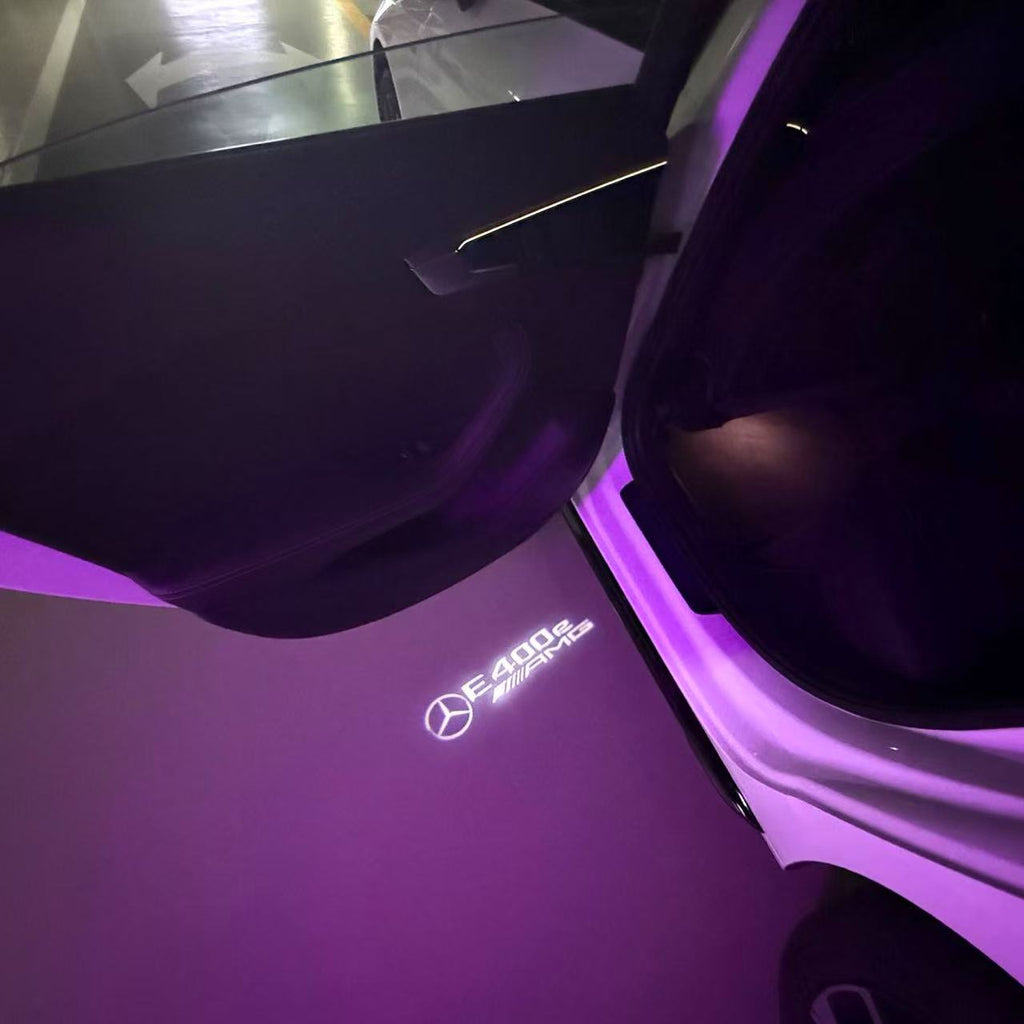 MERCEDES BENZ E400e LOGO PROJECTOT LIGHTS  (quantity 1 = 1 set /2 door lights with 2 logo films)Nr.02M105