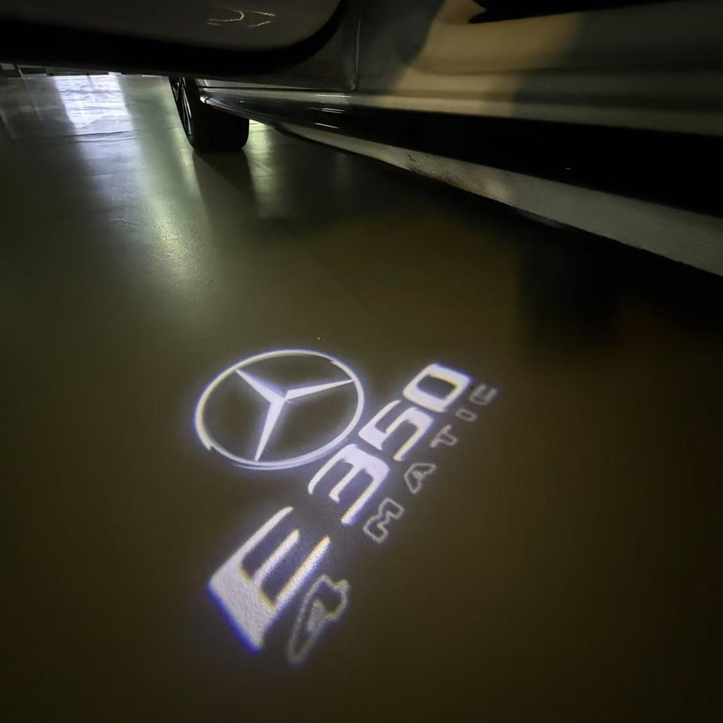 MERCEDES BENZ E350 LOGO PROJECTOT LIGHTS  (quantity 1 = 1 set /2 door lights with 2 logo films)Nr.02M94