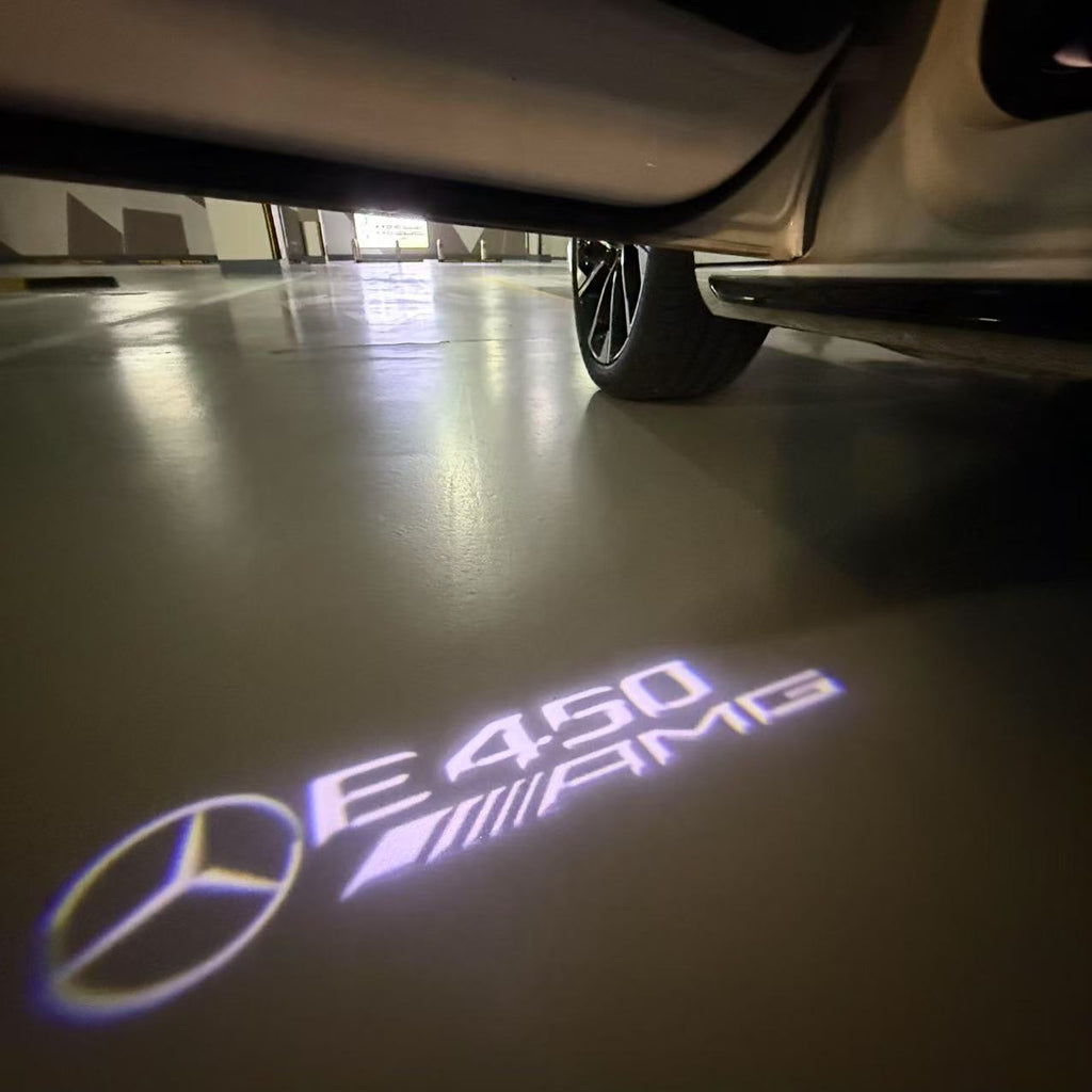 MERCEDES BENZ E450 LOGO PROJECTOT LIGHTS  (quantity 1 = 1 set /2 door lights with 2 logo films)Nr.02M96