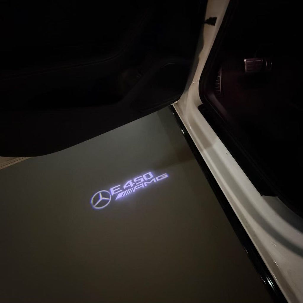 MERCEDES BENZ E450 LOGO PROJECTOT LIGHTS  (quantity 1 = 1 set /2 door lights with 2 logo films)Nr.02M96