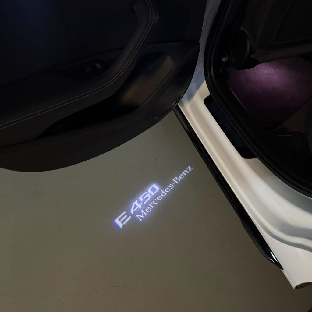 MERCEDES BENZ E450 LOGO PROJECTOT LIGHTS  (quantity 1 = 1 set /2 door lights with 2 logo films)Nr.02M81