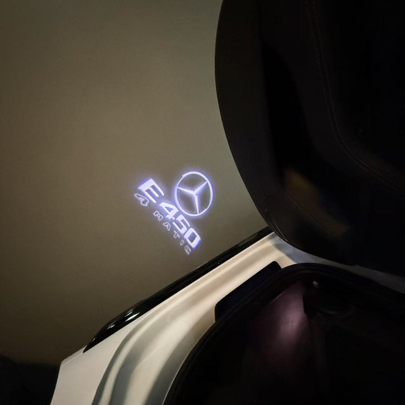 MERCEDES BENZ E450 LOGO PROJECTOT LIGHTS  (quantity 1 = 1 set /2 door lights with 2 logo films)Nr.02M71