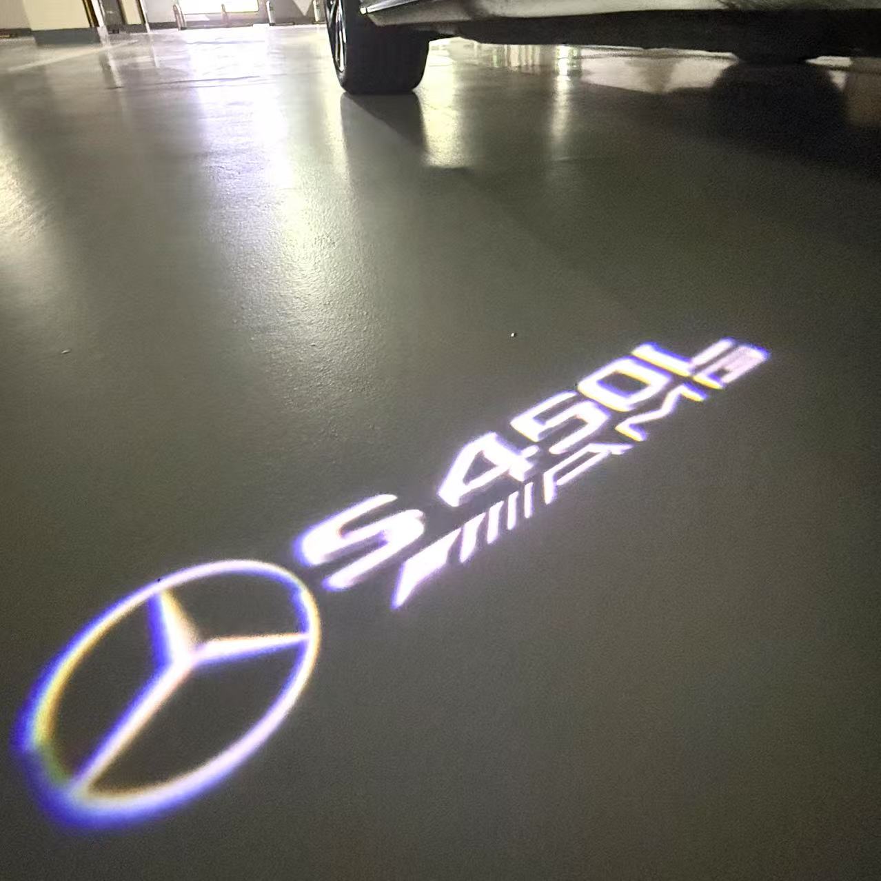 MERCEDES BENZ S450L LOGO PROJECTOT LIGHTS  (quantity 1 = 1 set /2 door lights with 2 logo films)Nr.02M23