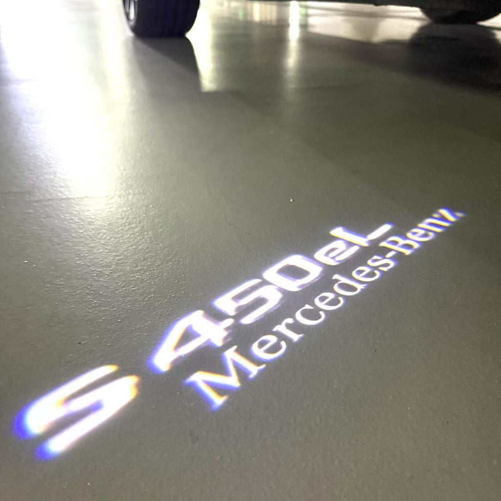 MERCEDES BENZ S450eL LOGO PROJECTOT LIGHTS  (quantity 1 = 1 set /2 door lights with 2 logo films)Nr.02M24